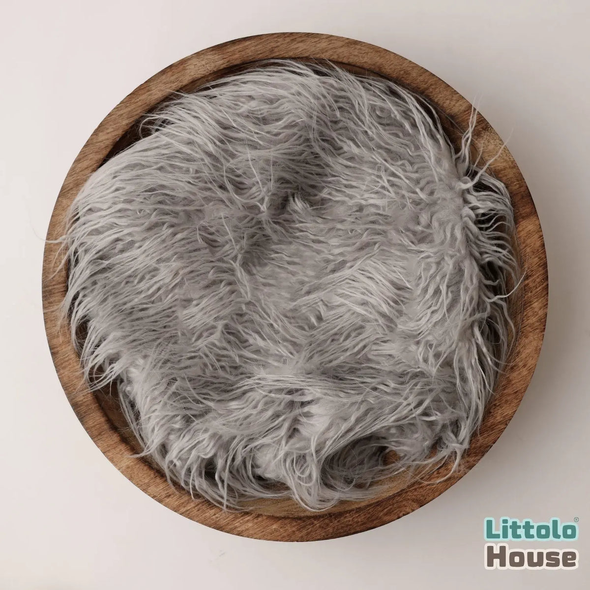 Faux Fur Fabric Layer L055 | Light Grey