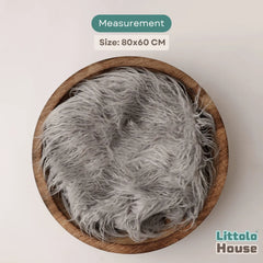 Faux Fur Fabric Layer L055 | Light Grey