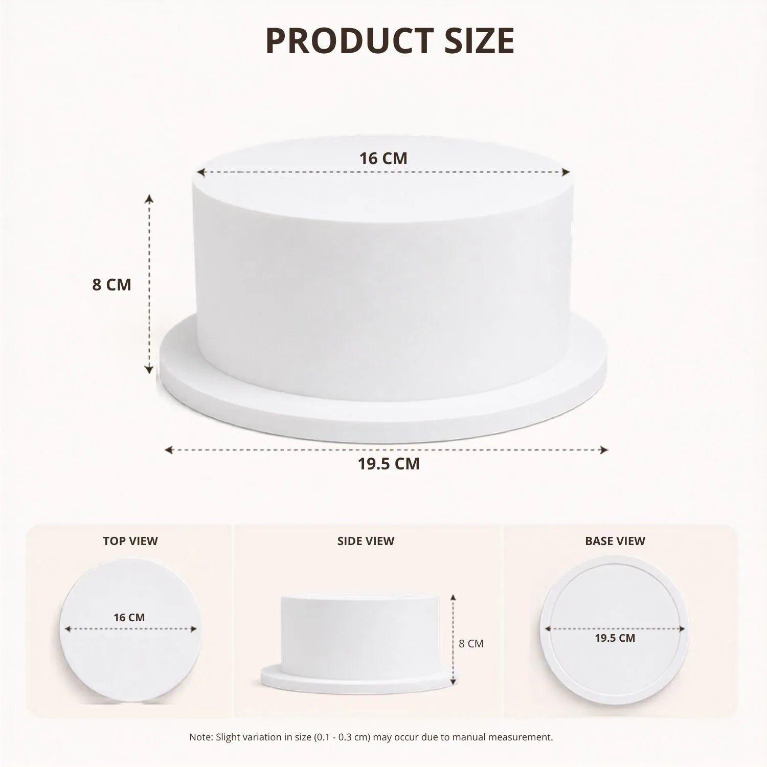 Wooden Fake Cake  | Wooden Decorative | Rustic White