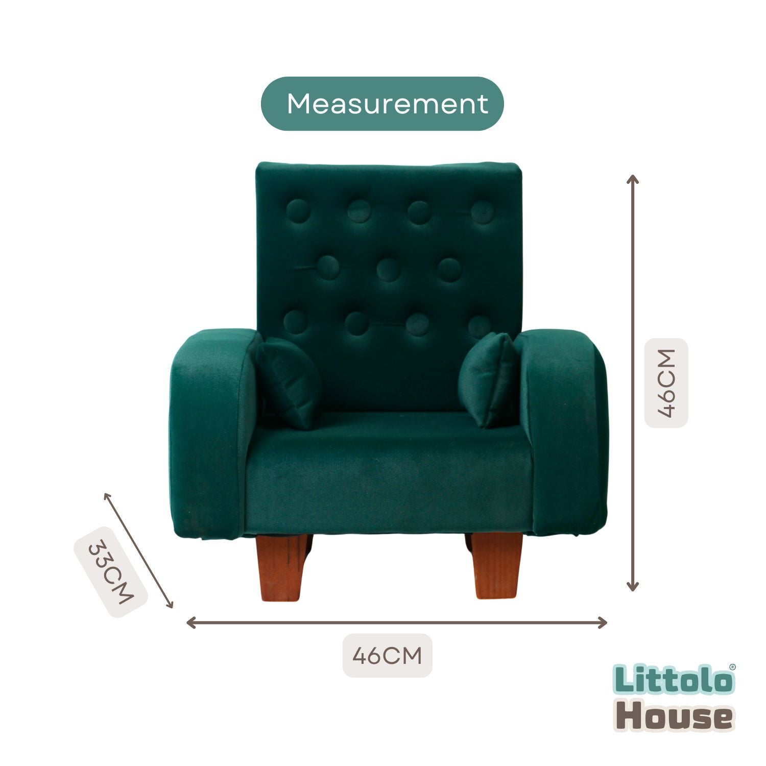 Luxe Lounge Sofa | Wooden Decorative | Green