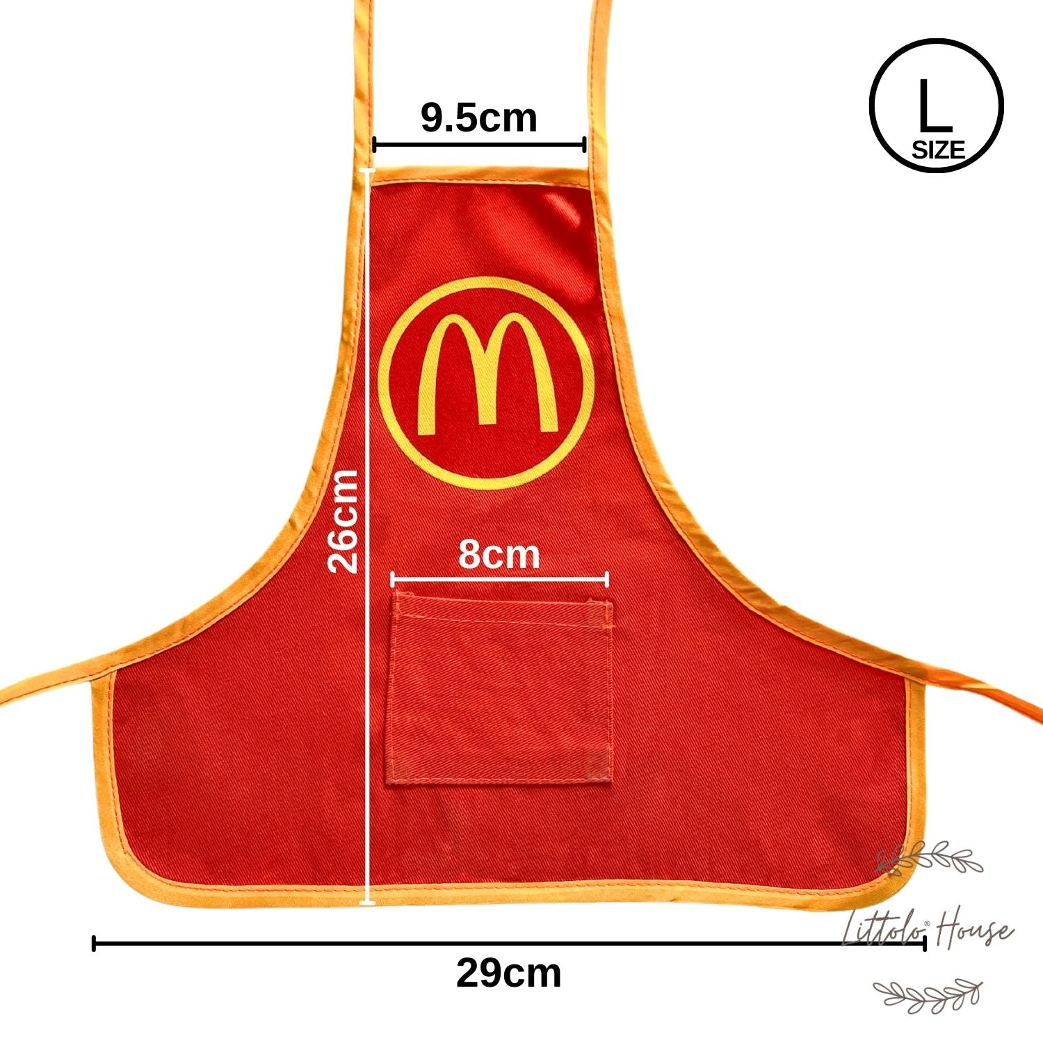 Baby Macdonalds Apron | Large A029 | 3M | Orange