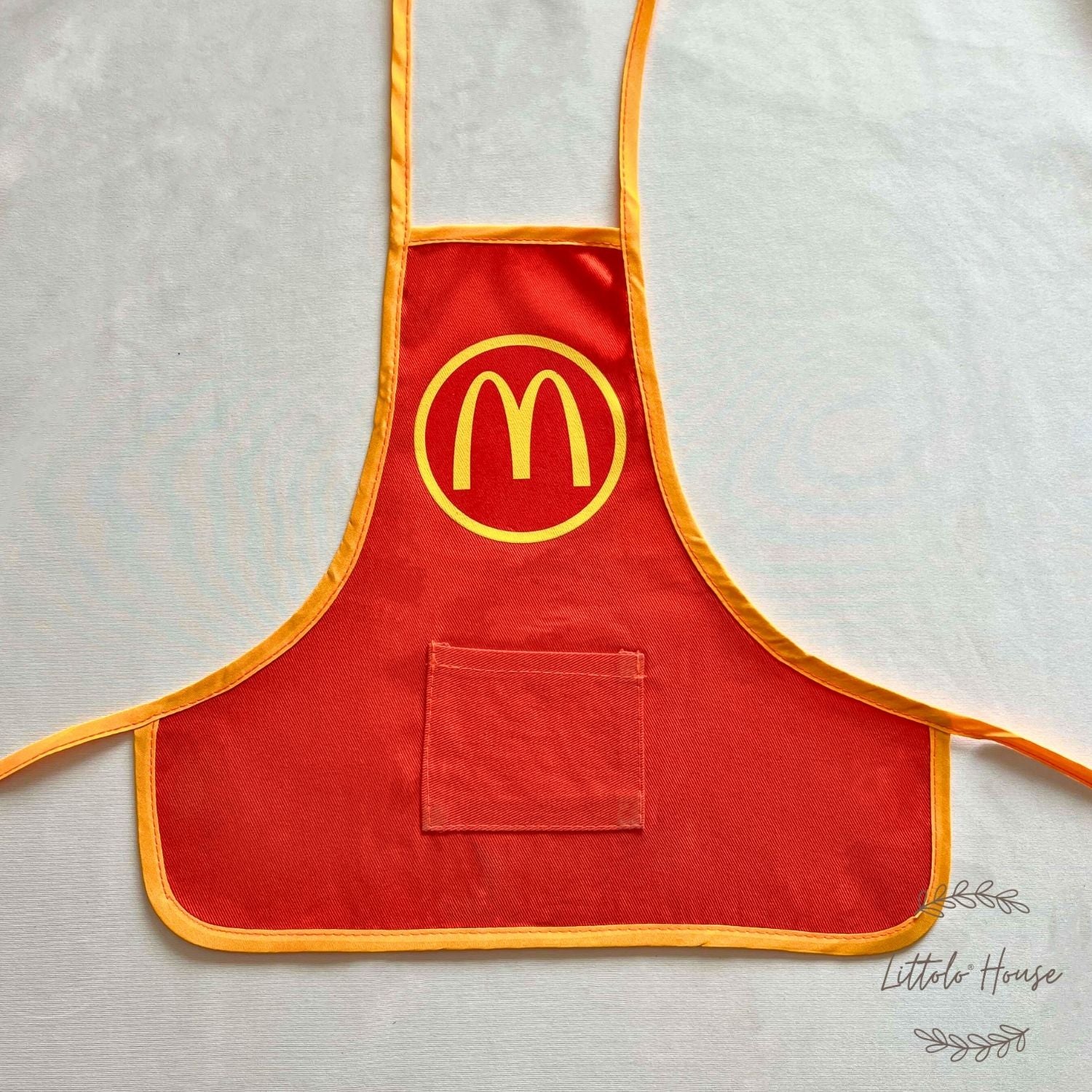 Baby Macdonalds Apron | Large A029 | 3M | Orange