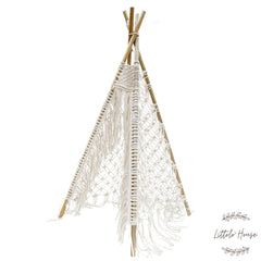 Macrame Teepee Tent  | Tent | Off White