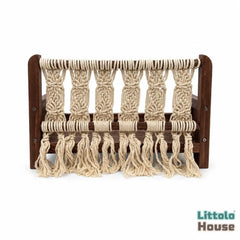 Macrame Sofa Style Bed | Wooden Decorative | Brown