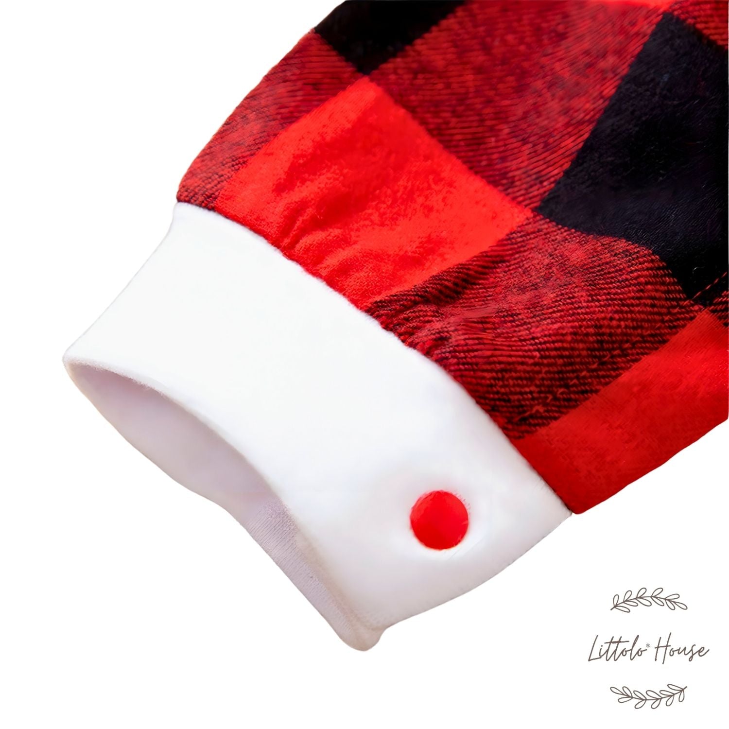 Baby Merry Christmas Checks Romper O105 | 9M | Red Black