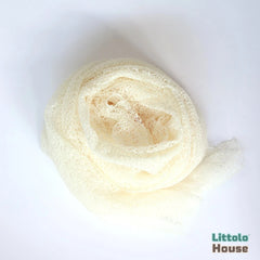 Mesh Soft Lace Wrap | Cream