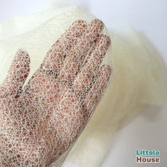 Mesh Soft Lace Wrap | Cream