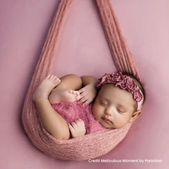 Baby Wool Knit Wrap with Mohair Bonnet SR088 | NB | Rusty Brown