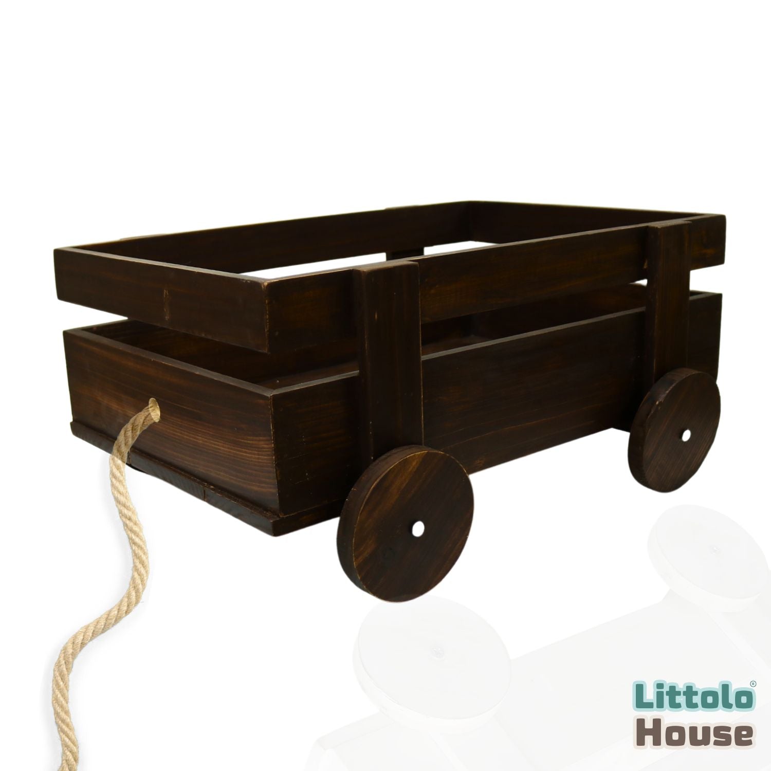 Wooden Pull Cart | Wooden Decorative | Natural Wood
