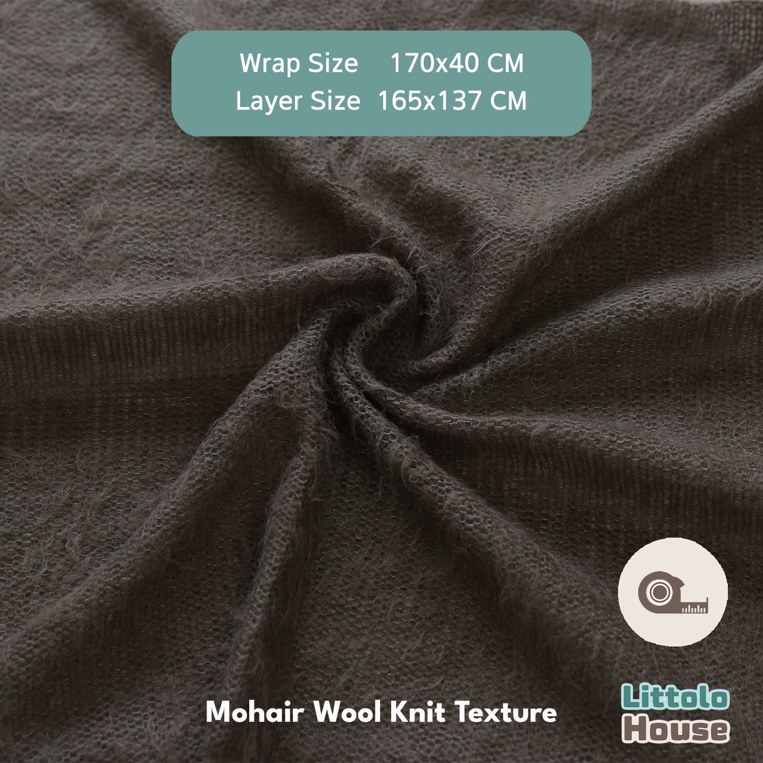 Mohair Wool Knit Layer with Wrap Set of 2 SR063 | NB | Mehndi Green