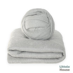 Mohair Wool Knit Layer with Wrap Set of 2 SR063 | NB | Grey