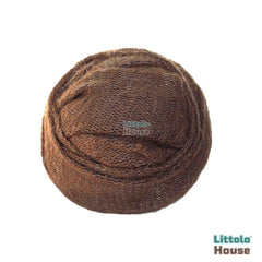 Mohair Wool Knit Wrap | Light Coffee