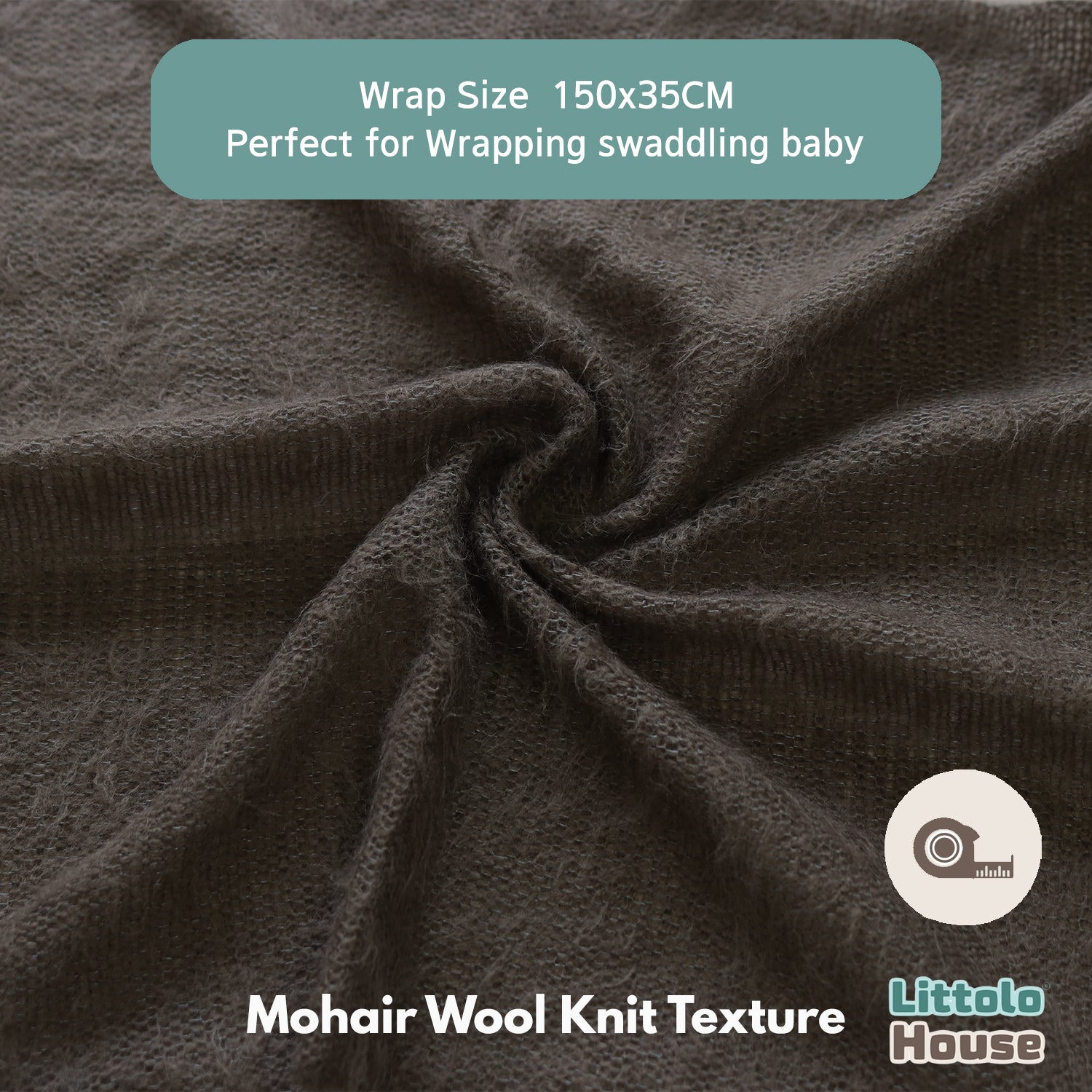 Mohair Wool Knit Wrap | Mehndi Green