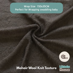 Mohair Wool Knit Wrap | Mehndi Green