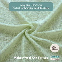 Mohair Wool Knit Wrap | Pistachio