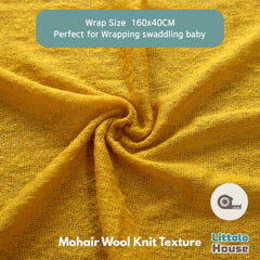 Mohair Wool Knit Wrap | Yellow