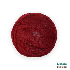 Mohair Wool Knit Wrap | Wine Red