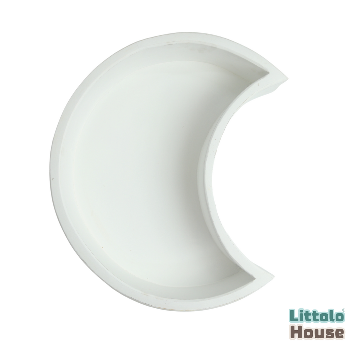 Moon Bowl | Wooden Tableware | Rustic White