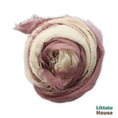 Muslin Swaddle Dual shade Wrap | Thistle Cream