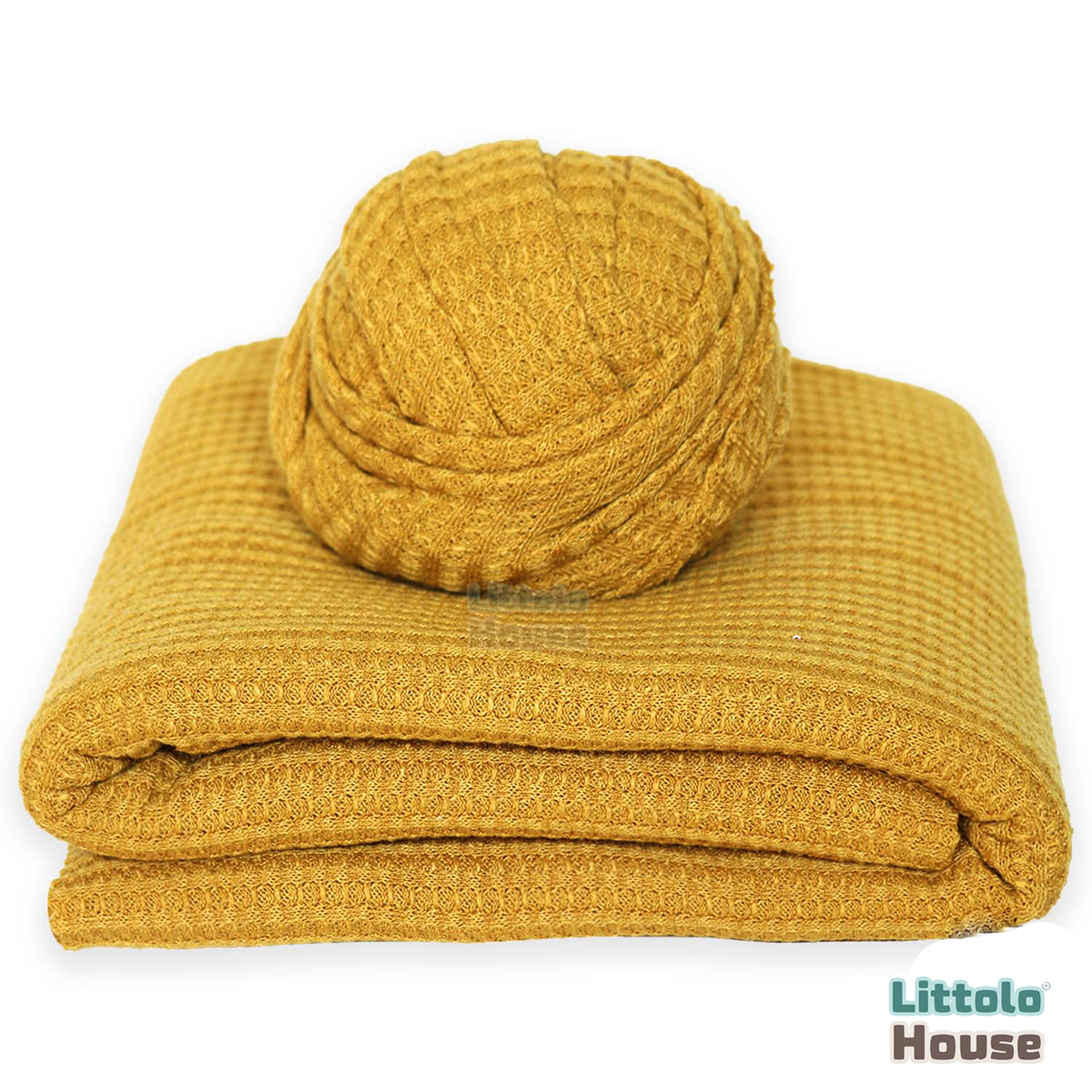 Waffle Premium Bean Bag Layer with Wrap Set of 2 SR059 | NB | Mustard