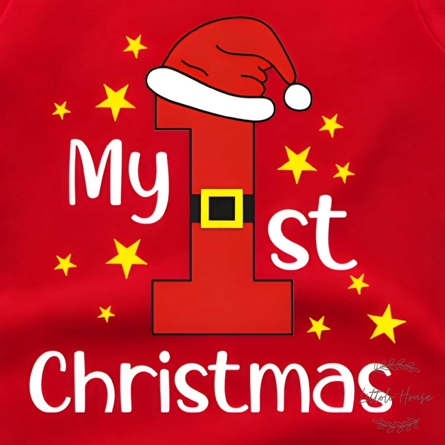 Baby My First Christmas Romper O107 | 3M | Red