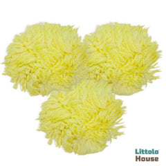 Natural Wool Fleece Dual Shade Curly Fur | 35 CMS | Lemon Yellow