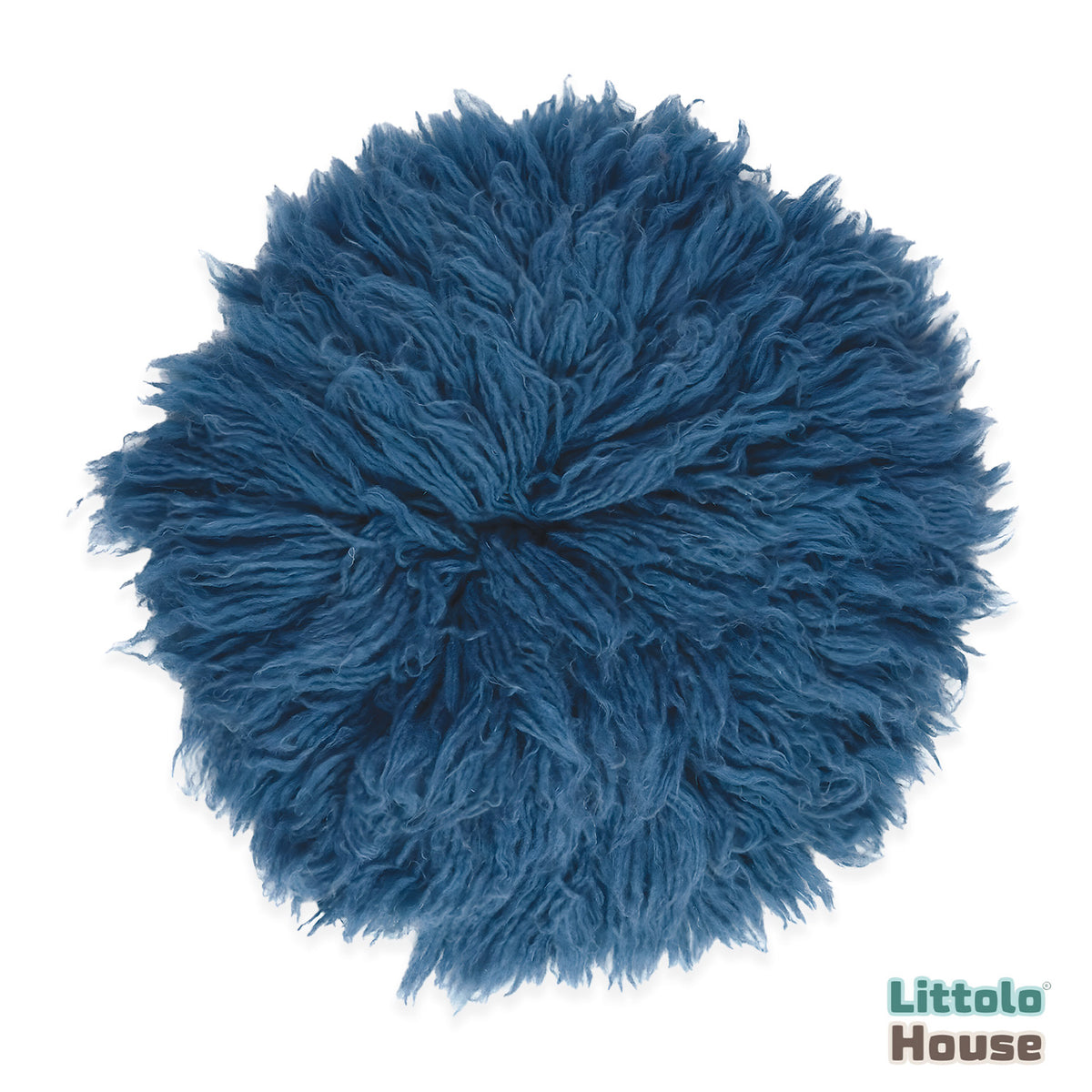 Natural Wool Flokati 3000 GSM Fur | 35 CMS | Electric Blue