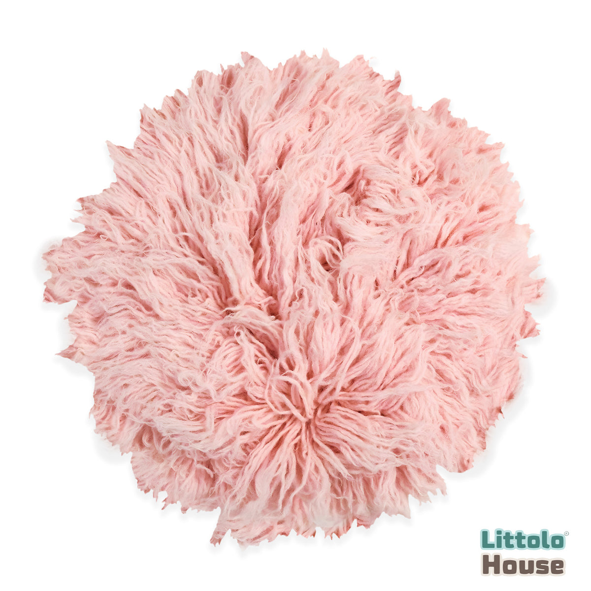 Natural Wool Flokati 3000 GSM Fur | 35 CMS | Light Pink