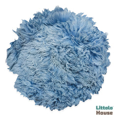 Natural Wool Flokati Fur | 60 CMS | Cornflower