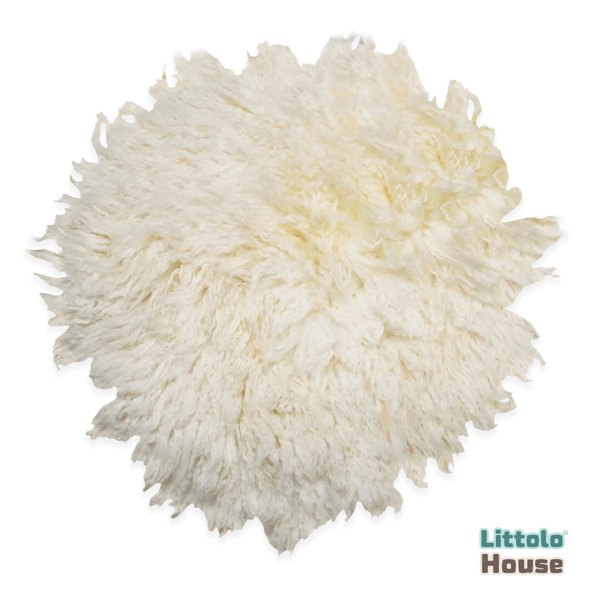 Natural Wool Flokati Fur | 60 CMS | Off White