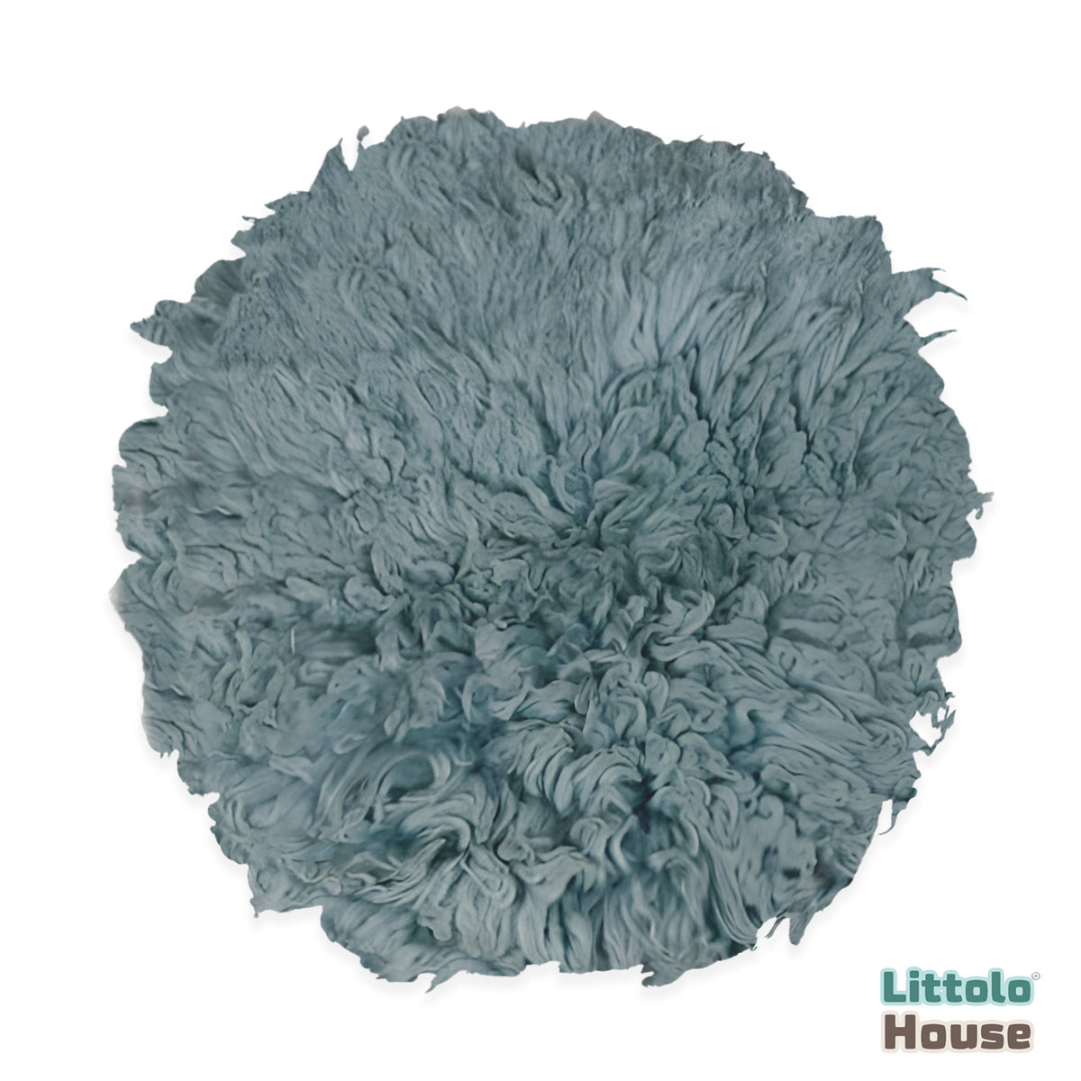 Natural Wool Flokati Fur | 60 CMS | Tiffany Blue