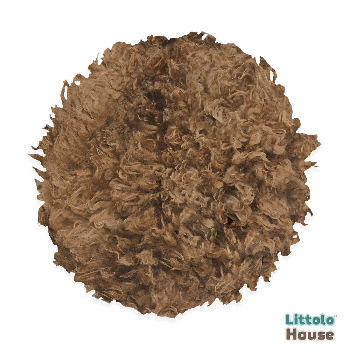 Natural Wool Flokati Fur | 60 CMS | Walnut