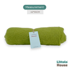 Natural Wool Fluff Wool Layer L025 | Green
