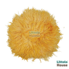 Natural Wool Fleece Dual Shade Curly Fur | 35CMS | Sunrise Yellow
