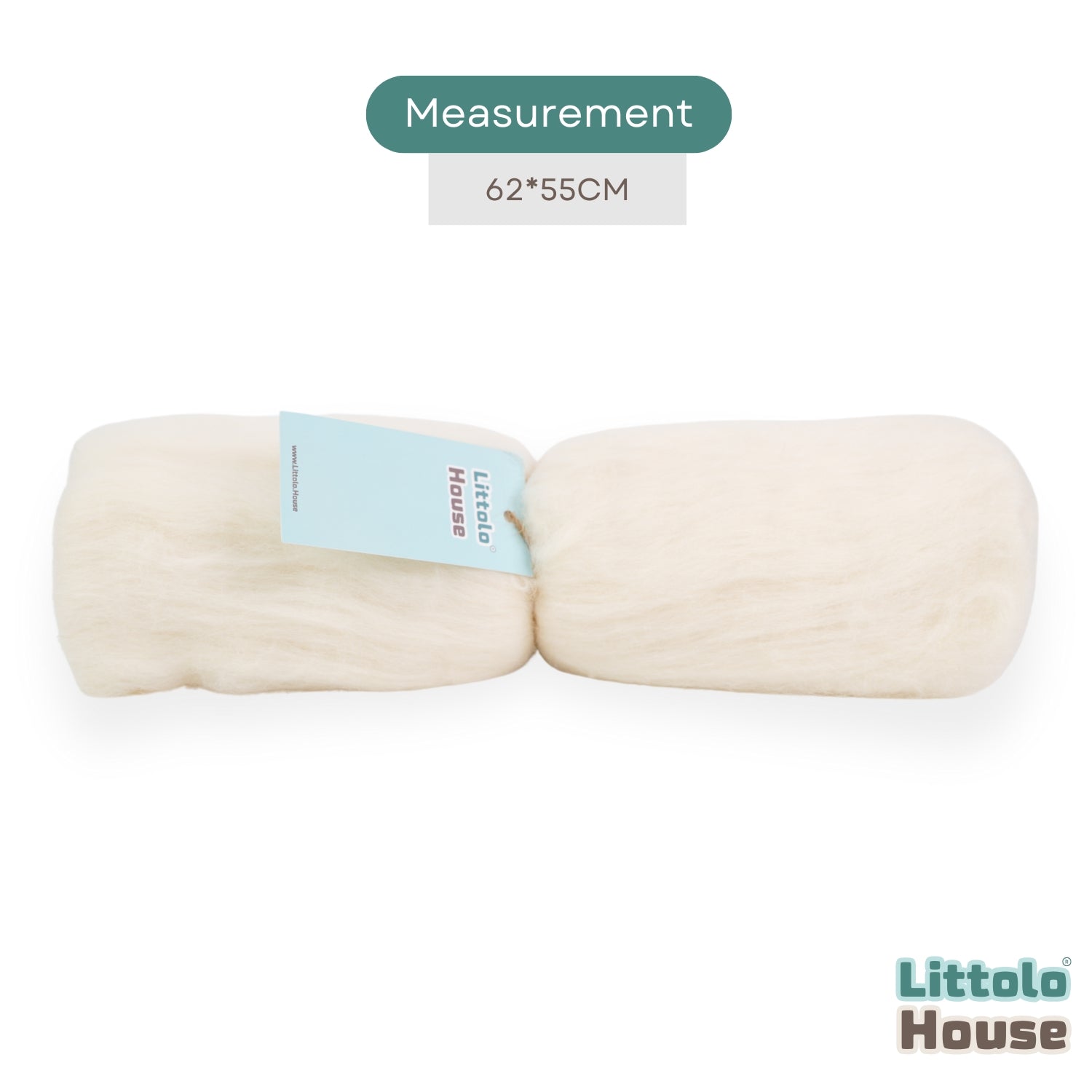Natural Wool Fluff Wool Layer L025 | Off White