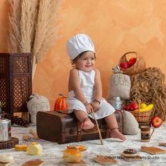 Baby Girl Chef Apron with Hat Dress O66 | 3M | White