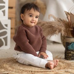 Baby Woolen Sweatshirt O129 | 6M | Brown