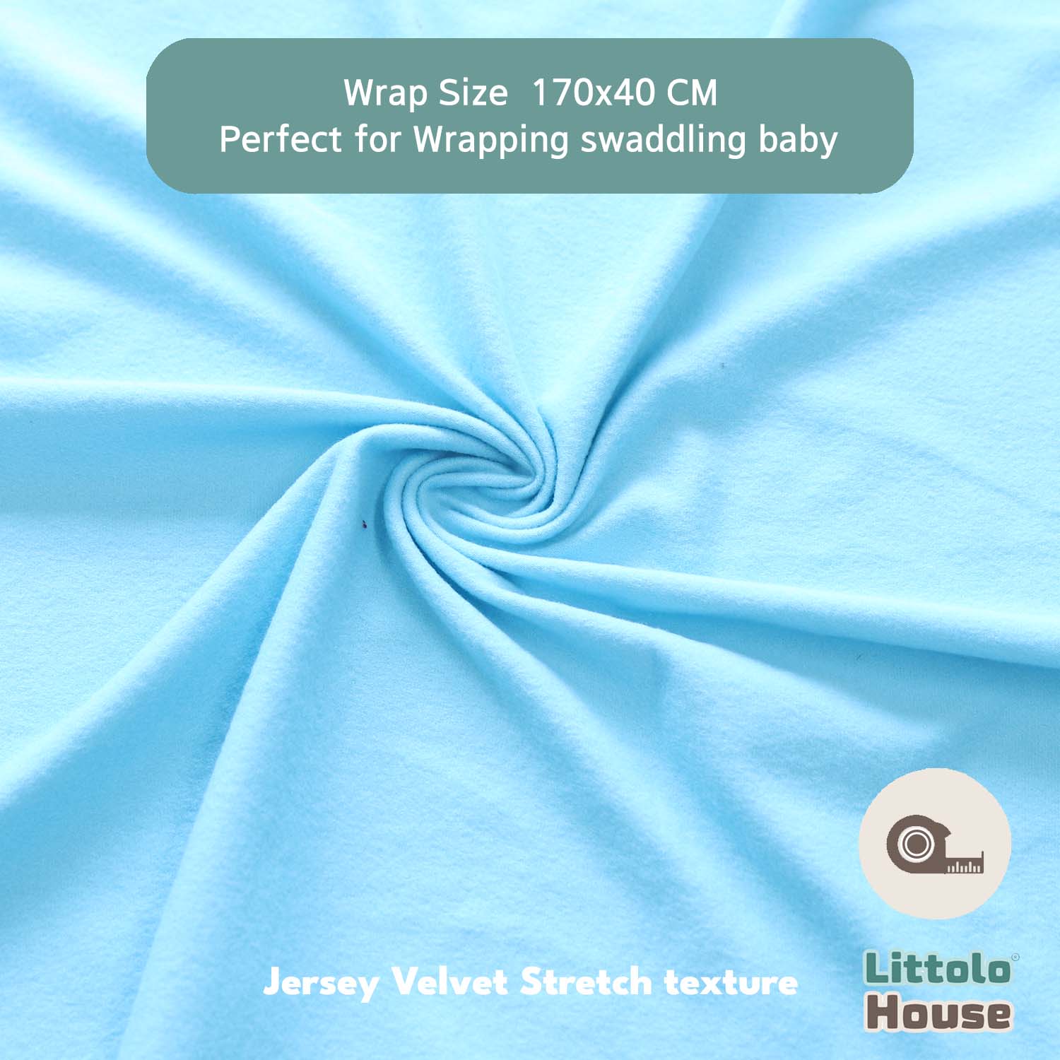 Neutral Jersey Velvet Stretch Wrap | Azure