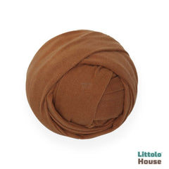 Neutral Jersey Velvet Stretch Wrap | Brown