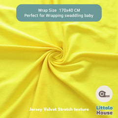 Neutral Jersey Velvet Stretch Wrap | Dark Yellow