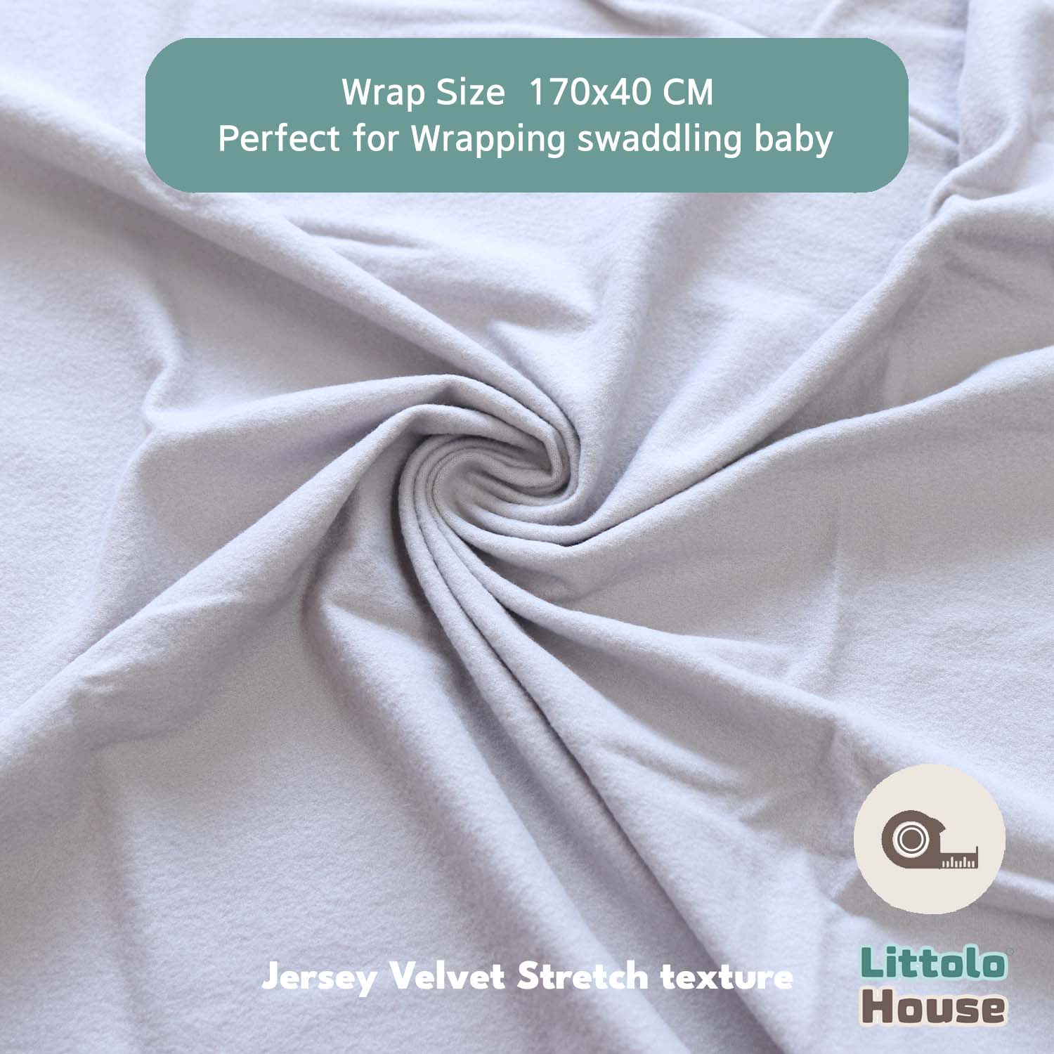 Neutral Jersey Velvet Stretch Wrap | Fossil