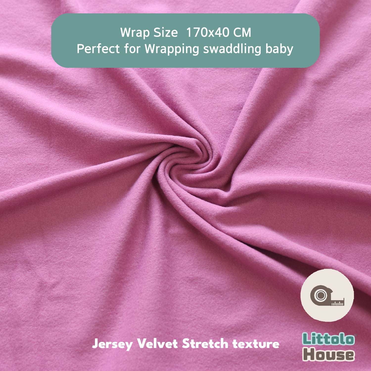 Neutral Jersey Velvet Stretch Wrap | Fuchsia Pink