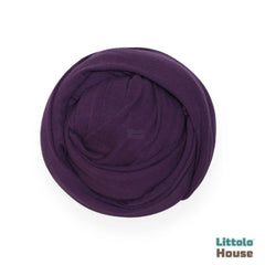 Neutral Jersey Velvet Stretch Wrap | Grape