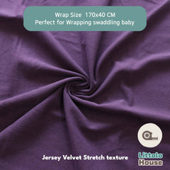 Neutral Jersey Velvet Stretch Wrap | Grape