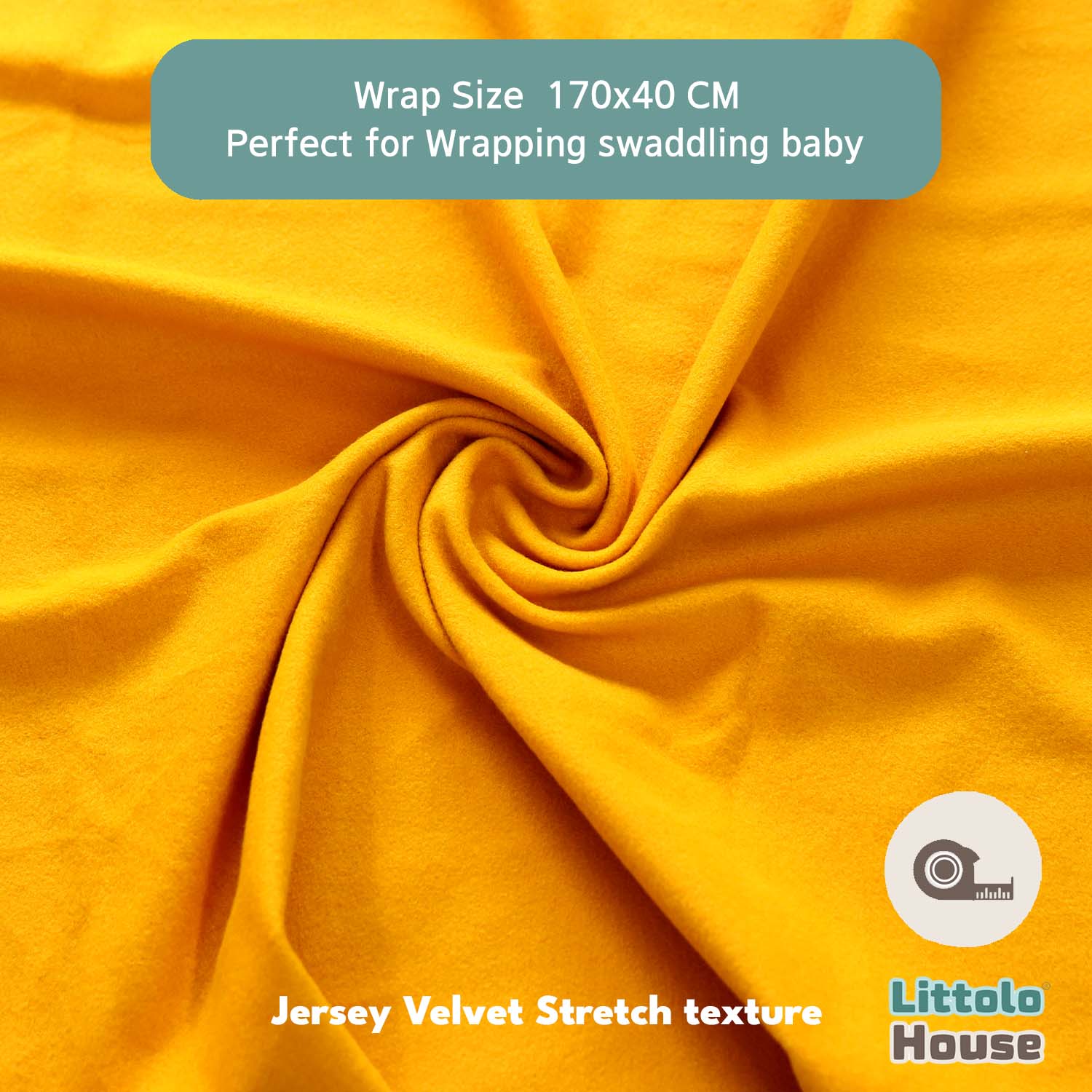 Neutral Jersey Velvet Stretch Wrap | Honey