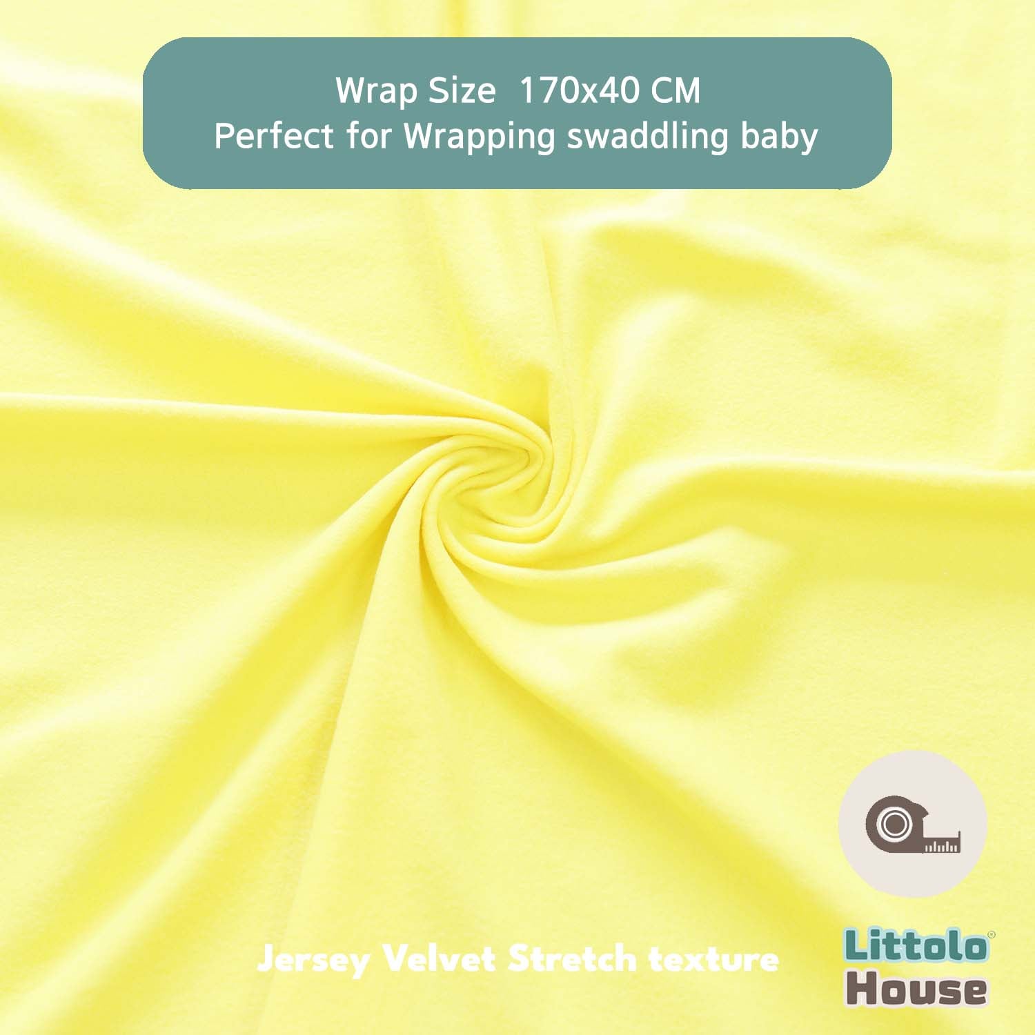 Neutral Jersey Velvet Stretch Wrap | Light Yellow