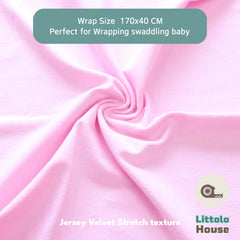 Neutral Jersey Velvet Stretch Wrap | Pink