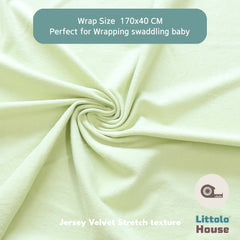 Neutral Jersey Velvet Stretch Wrap | Pistachio