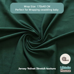 Neutral Jersey Velvet Stretch Wrap | Sea Green