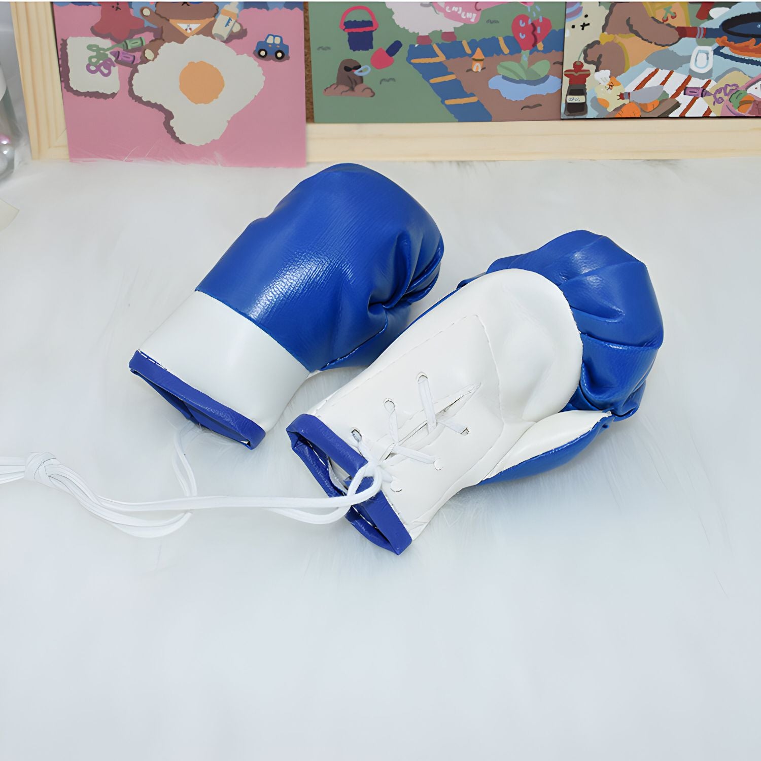 Boxing Gloves D067 | Pack of 1 Pair | White Blue